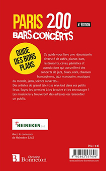 PARIS : 200 BARS, CONCERTS, GUIDE DES BONS PLANS - Pierrick Bourgault